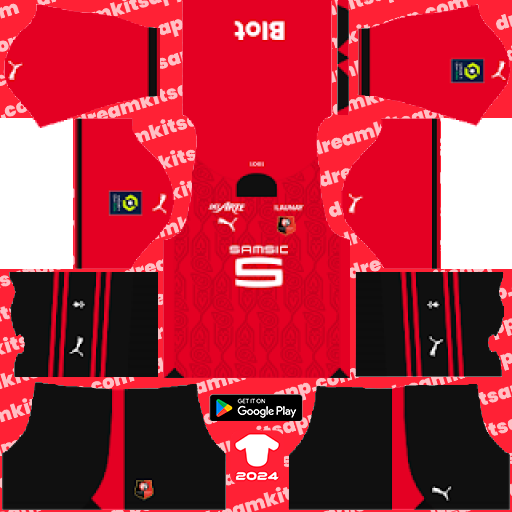 Kit Stade Rennais / Ligue 1 2023-2024 Dream League Soccer