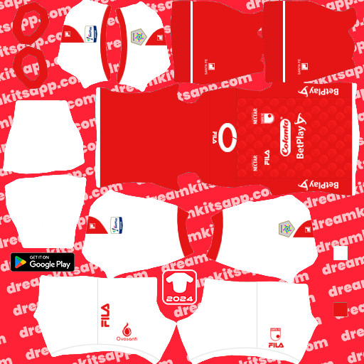 Kit Independiente Santa Fe / Liga BetPlay 2024 Dream League Soccer