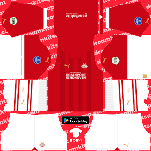 Kit PSV Eindhoven / Eredivisie 2023-2024 Dream League Soccer