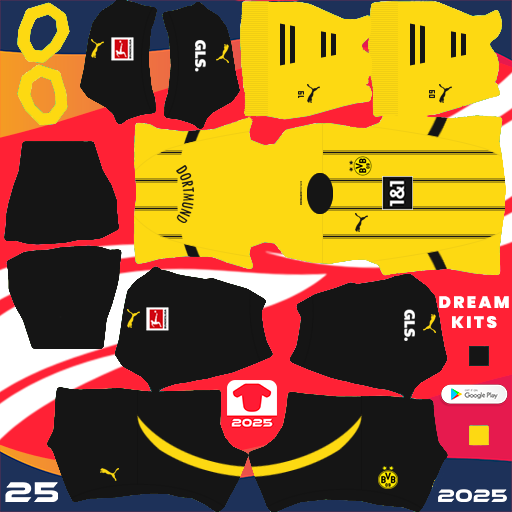 Kit Borussia Dortmund / Bundesliga 2024-2025 Dream League Soccer