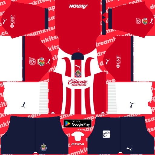 Kit Guadalajara / Liga MX 2023-2024 Dream League Soccer