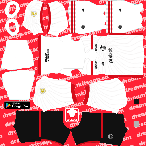 Away Kit Flamengo / Brasileirão 2024 Dream League Soccer