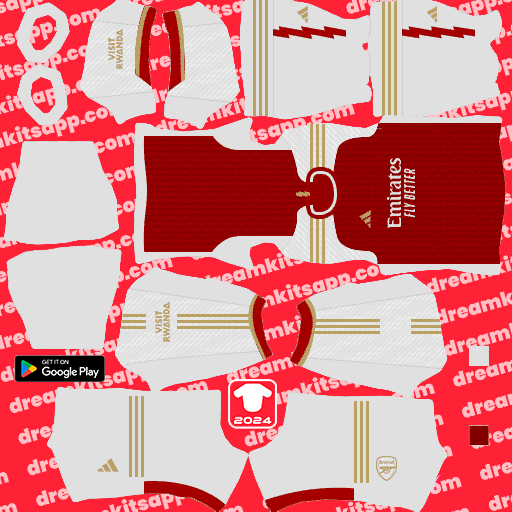 Kit Arsenal / Premier League 2023-2024 Dream League Soccer