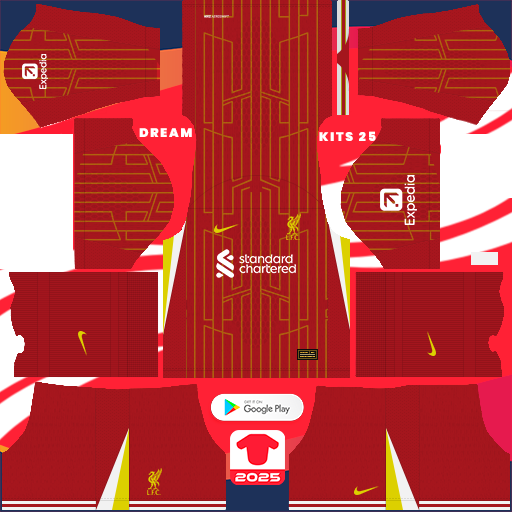 Kit Liverpool / Premier League 2024-2025 Dream League Soccer