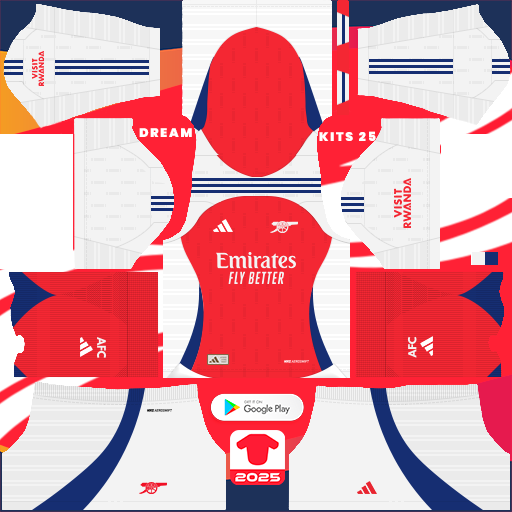 Kit Arsenal / Premier League 2024-2025 Dream League Soccer