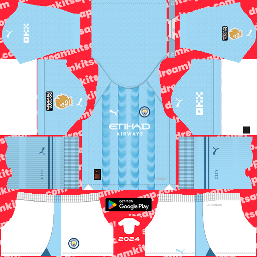 Kit Manchester City / Premier League 2023-2024 Dream League Soccer