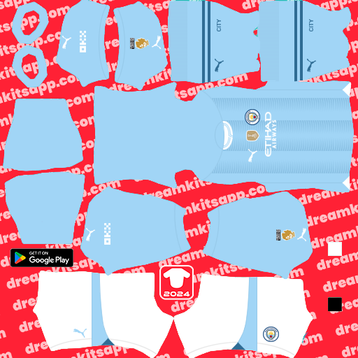 Kit Manchester City / Premier League 2023-2024 Dream League Soccer