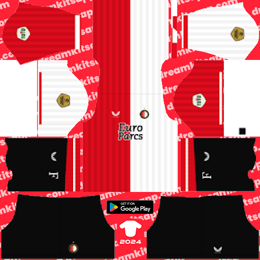 Kit Feyenoord Rotterdam / Eredivisie 2023-2024 Dream League Soccer