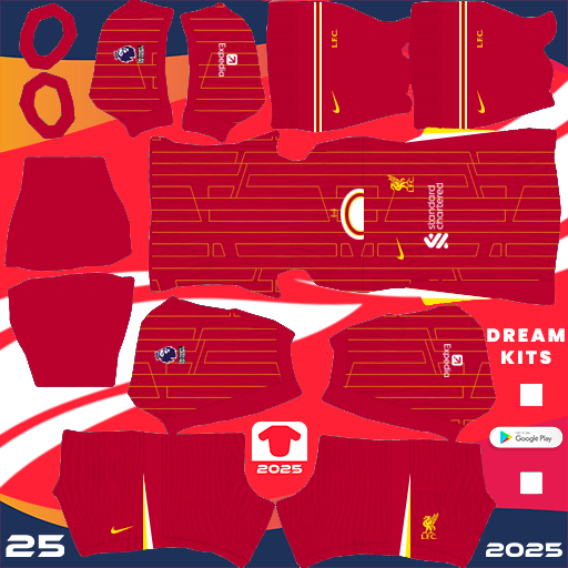 Kit Liverpool / Premier League 2024-2025 Dream League Soccer